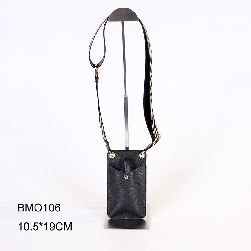 Black PU Phone Crossbody Purse Phone Pouch